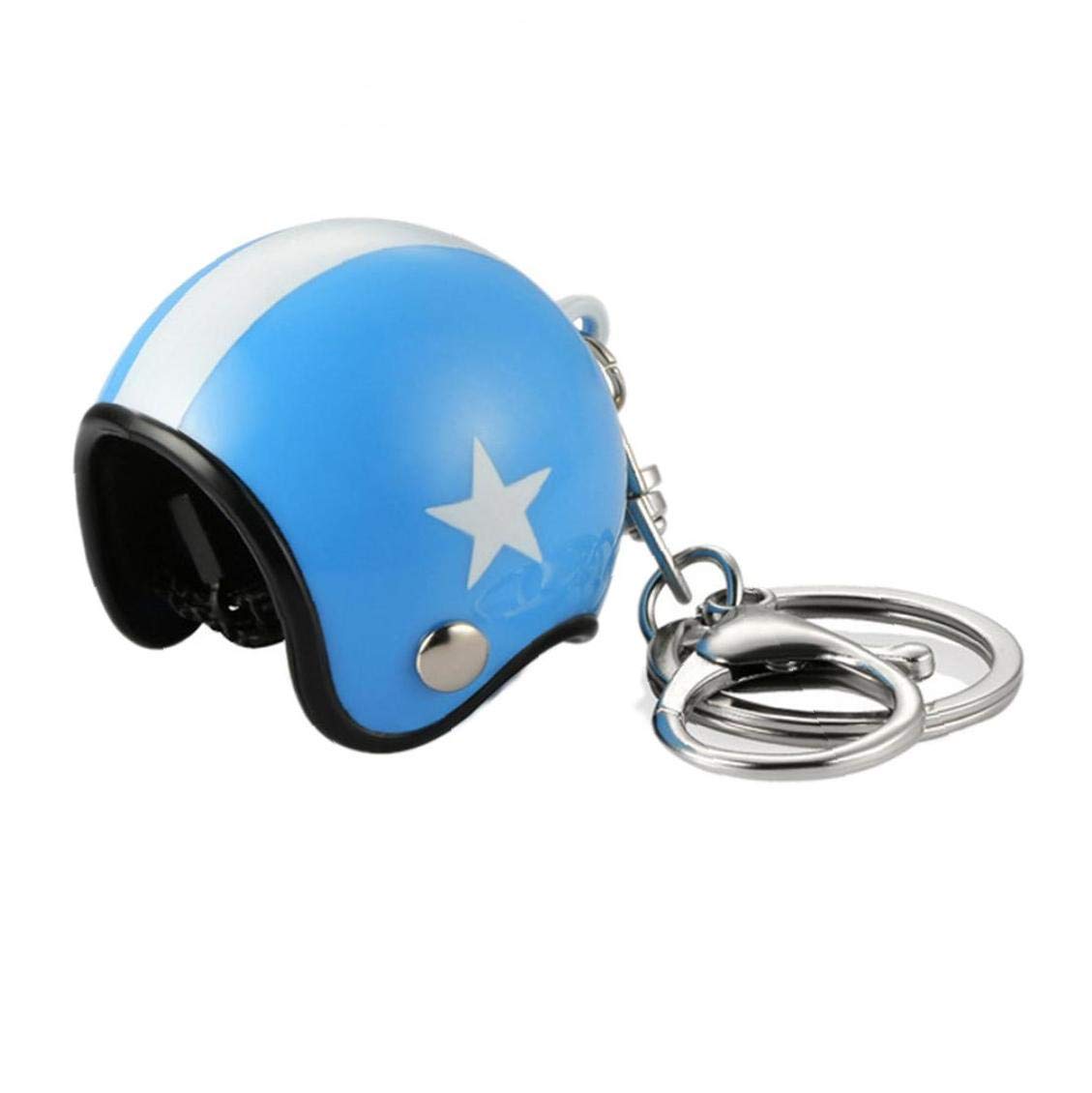 Froiny Fahrradhelm Schlüsselanhänger Motorrad Netter Schutzhelme Schlüsselanhänger Sturzhelm-Ring-Geschenke (blau) Sonstiges