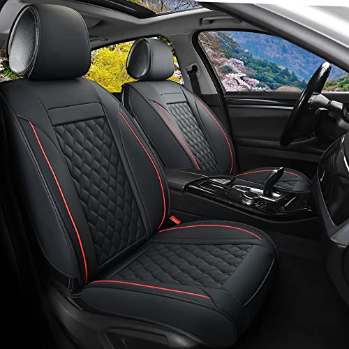 Vankerful Lot de 2 Housses pour sièges Avant de Voiture, en Cuir synthétique, modèle Universel adapté pour la Plupart des Voitures, SUV, berlines, Pick-ups...