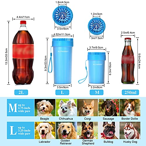 Allygoods Dog Paw Cleaner Large Breed & Xl Large Breed - Dog Paw Washer Large & Xlarge Breed - Dog Foot Washer For Large & Extra Large Dogs - Dog Foot Cleaner For Large & Extra Large Dogs Pet #TOP1
