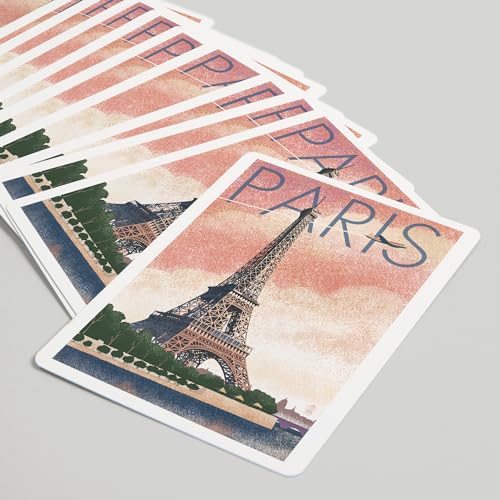 Naipes Lantern Press Paris Francia 52 cartas póker miniatura 5