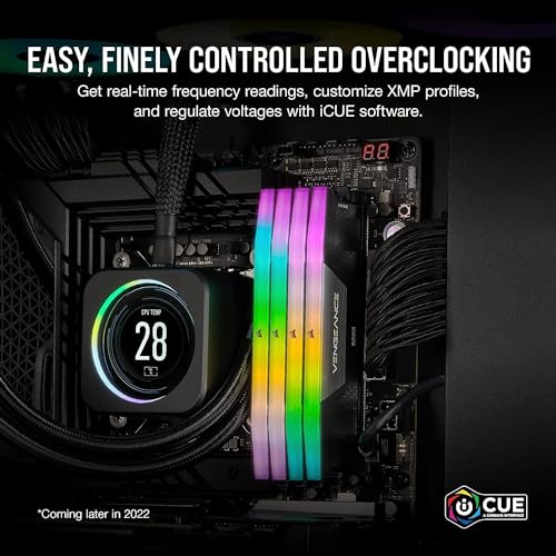 Image of CORSAIR VENGEANCE RGB DDR5 RAM 32GB (2x16GB) 6200MHz CL36 Intel XMP iCUE Compatible Computer Memory - Black (CMH32GX5M2E6200C36)