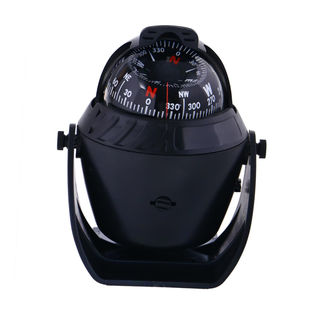 Compas à Boule de Guidage Nautique 12v Noir Abs pour Marine