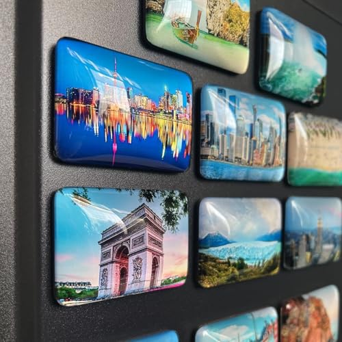 Imán decorativo rectangular de cristal para refrigerador miniatura 6