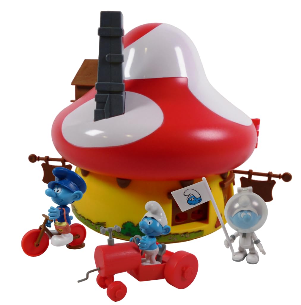 OPO 10 - La Casa de los Pitufos con Figuras articuladas de PVC + Pegatinas - CS39