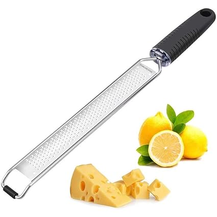 LWVAX Lemon Zester & Heavy Duty Cheese Grater & Vegetable Grater - ? Parmesan Cheese Lemon, Garlic, Nutmeg, Chocolate, Fruits, Vegetables, Ginger Grater - Cheese Shredder & Stainless Steel Grater
