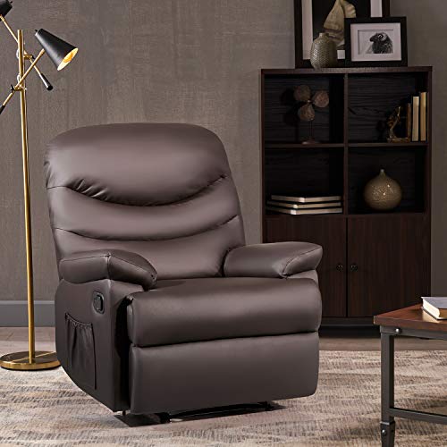 image for JUMMICO Recliner Chair PU Leather Sofa Adjustable Home Theater Seating
