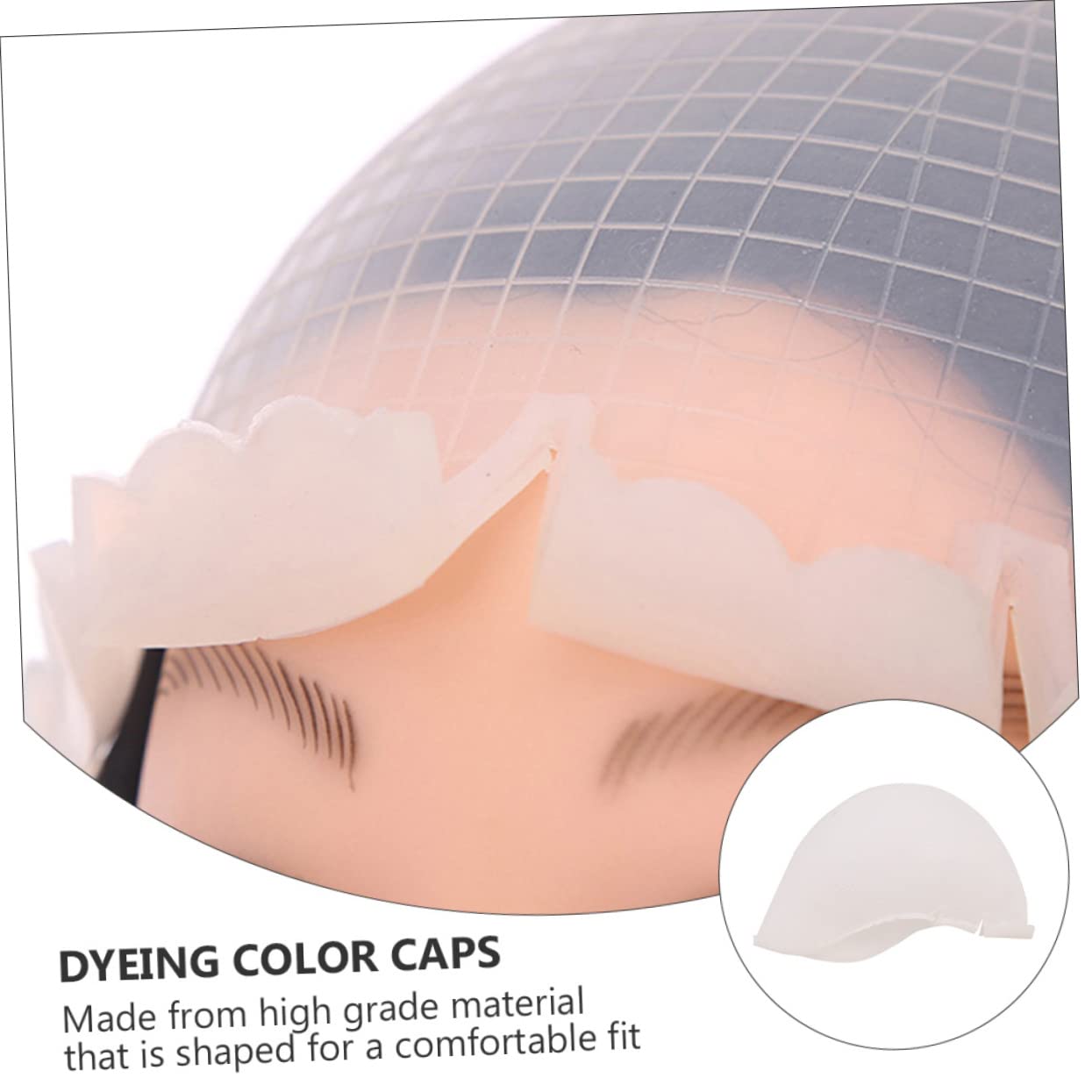 FRCOLOR Silicone Hair Highlights Caps Dyeing Tool Hair Coloring Kit Hair Dyeing Hat Salon Hair Cap