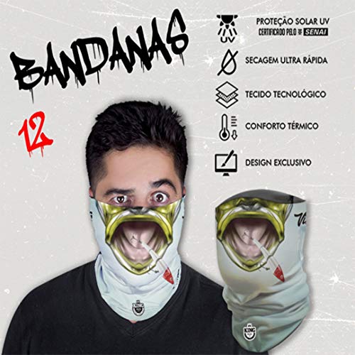 Bandana Mascara Pesca King com Proteção Solar UV 12 Tucunaré