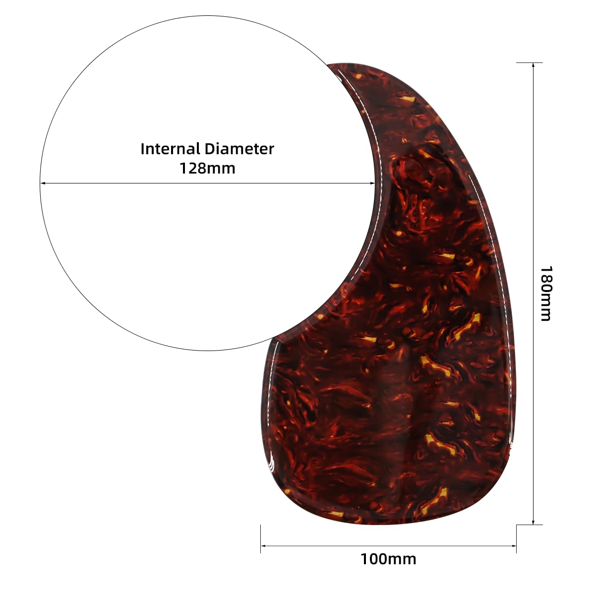Domofa Acoustic Guitar Pickguard Thick Pick Guard for Most Martin Style Guitar (Tortoise) - Image 4
