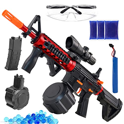 Electric Gel Ball Blaster - Automatic and Manual Mode Splatter Blaster with 30000+ Water Beads and Goggles for Outdoor Activities and Shooting Team Game Blaster