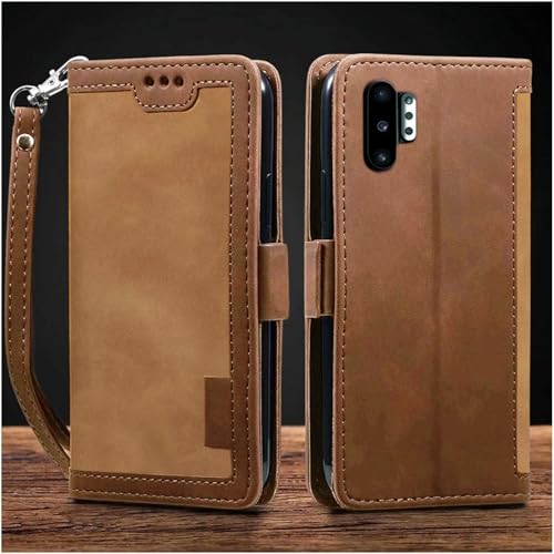 Image of Excelsior Flip Cover for Samsung Galaxy Note 10 Plus | Premium PU Leather | 360 Degree Protection (Coffee)