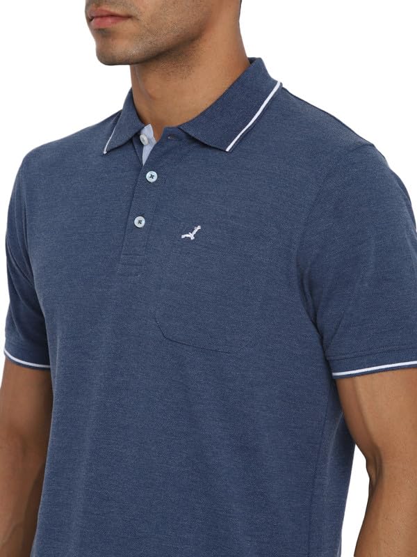 Image of AMERICAN CREW Polo Collar T-Shirt for Men with Pocket