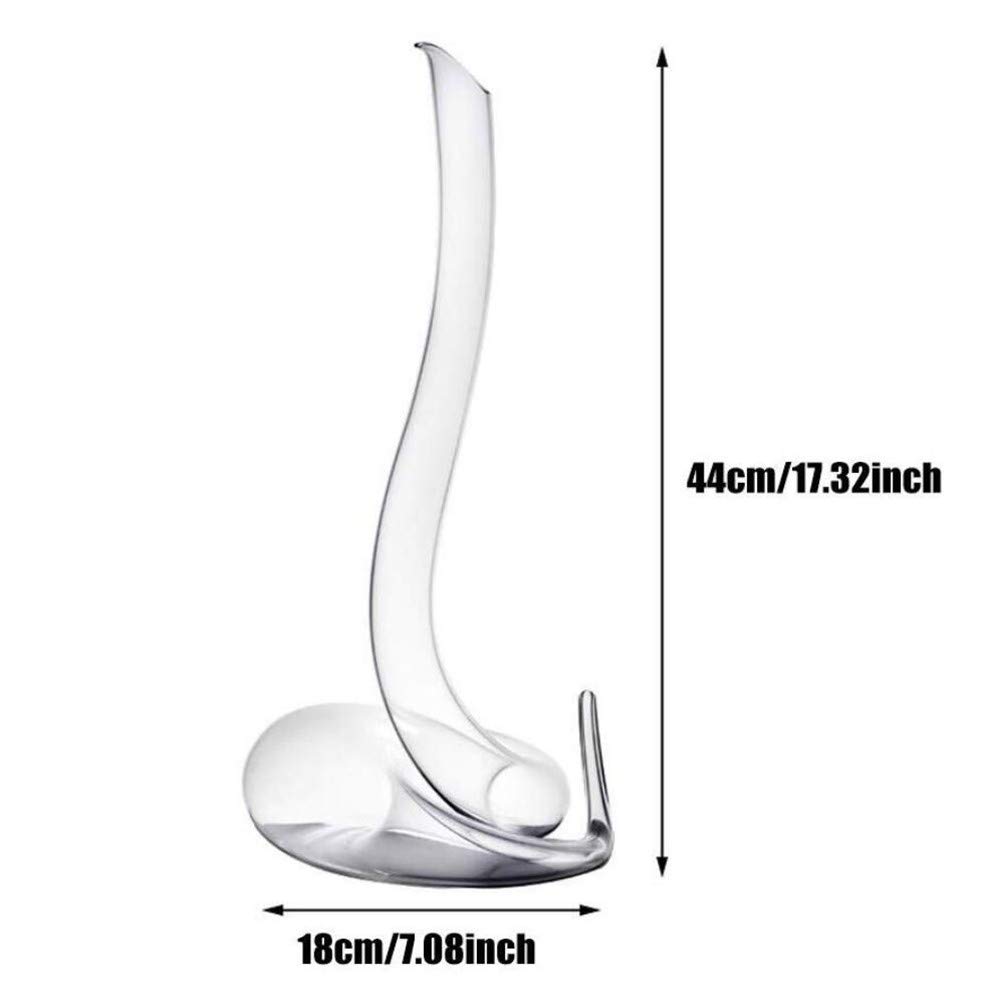 Handgeblazen 100% loodvrije kristalglas Cobra wijndecanter, creatieve slangenvormige decanter rode wijnkaraf 1500ml