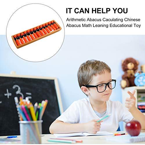 STOBOK Ãbaco de Contas Chinesas de 13 Dígitos Hastes Ãbaco Aritmética Soroban Estudante Calculando Q