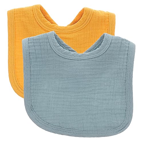 CIMAXIC 2 Piezas Babero De Bebé Juguetes De Bebe Baberos Bandana De Bebe Cosas De Bebe Para Bebé Elementos Esenciales Del Bebé Recién Nacido Comiendo Delantal Algodón