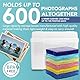 HEFTMAN 5 x 7 Regenbogen Foto Aufbewahrungsboxen - Klar Kunststoff Samen Aufbewahrungsbox Organizer mit 6 inneren Fotohüllen, Halten Sie bis zu 600 Fotos, Grußkarten Organizer für Bürobedarf, Kabel,