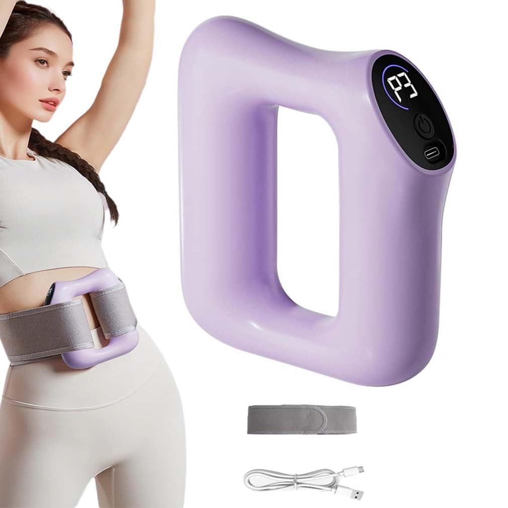 Multifunktionaler Ganzkörper-Faszienring, Ganzkörper-Fettverbrennung und -formung, ergonomisches elektrisches Faszienmassagegerät, Hochfrequenzvibration, einstellbare Massagemodi (Lila)