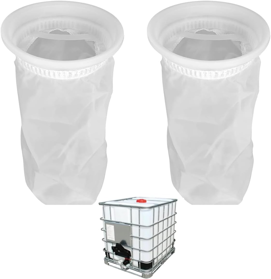 IBC Lid Filter Nylon Screen IBC Tote Lid Filter for Water Tank Washable 2 Pieces