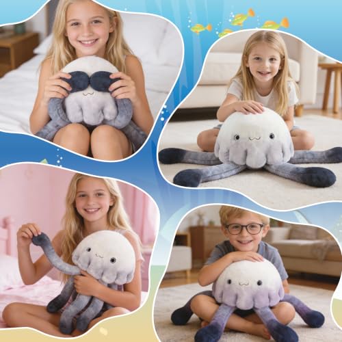 Image of Niuniu Daddy Weighted Stuffed Animal, 20 in 3.3 lb Jellyfish Plush for Kids