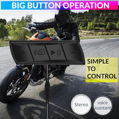 Image of amiciAuto Bluetooth 5.0 Helmet Headset, Wireless Over-Ear Headphone for Motorcycle Riders with Auto-Call Answer, Voice Assistant and Noise Cancellation