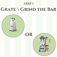 Vista 5 de Barra concentrada de detergente natural para ropa – Jabón hipoalergénico en barra de lavandería con té verde para lavado delicado y piel sensible