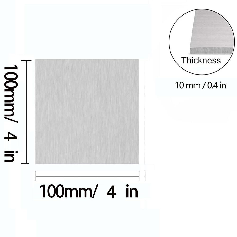 Piastra Titanio 100X100X10 Mm, Lamiera Tc4 per Materiali Di Laboratorio e Lavorazione Di Parti Meccaniche