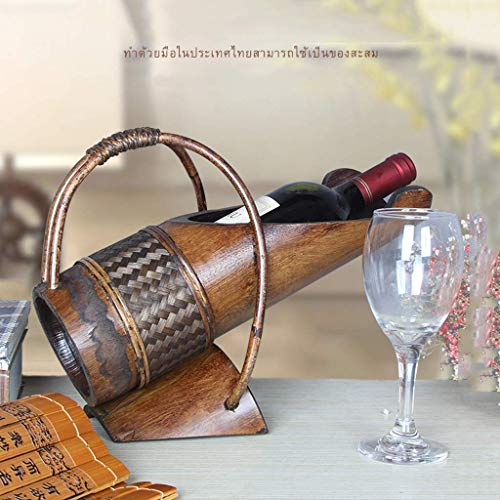 Soporte de Vino de Madera de Bambú 31×10×24 cm miniatura 5