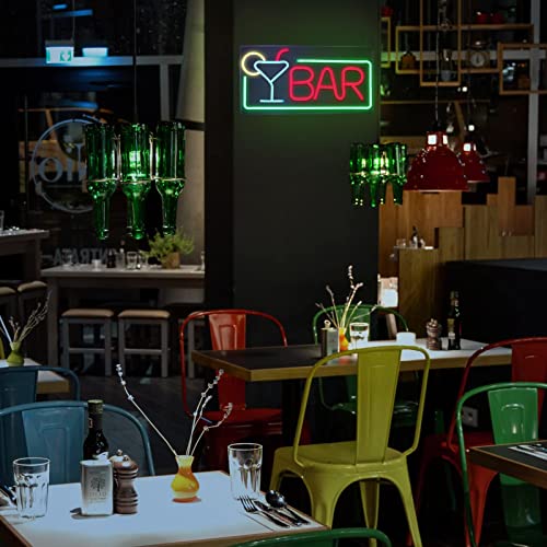 Image of Bar Neon Signs for Wall Decor Led Bar Lights for Bedroom Led Sign Room Decor Aesthetic Suitable for Living Room Bistro Man Cave Party