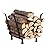 PHI VILLA 20 Inches Indoor/Outdoor Firewood Rack Fireplace Log Carriers & Holders Wood Burning Stove Accessories, Black