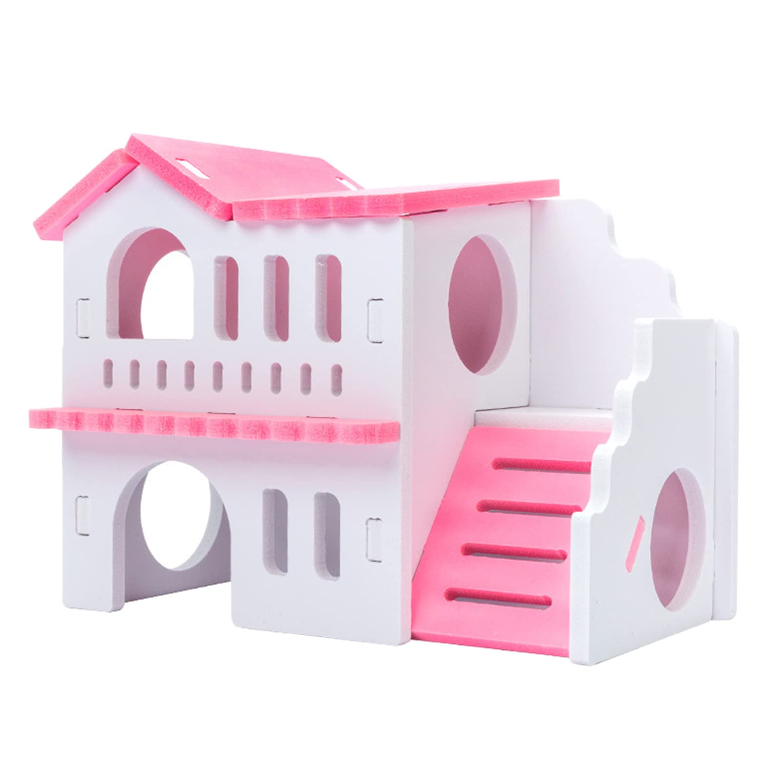 NEWFT Wood Hamster Rat Mouse House Hamster Nest Habitats Decor Nest