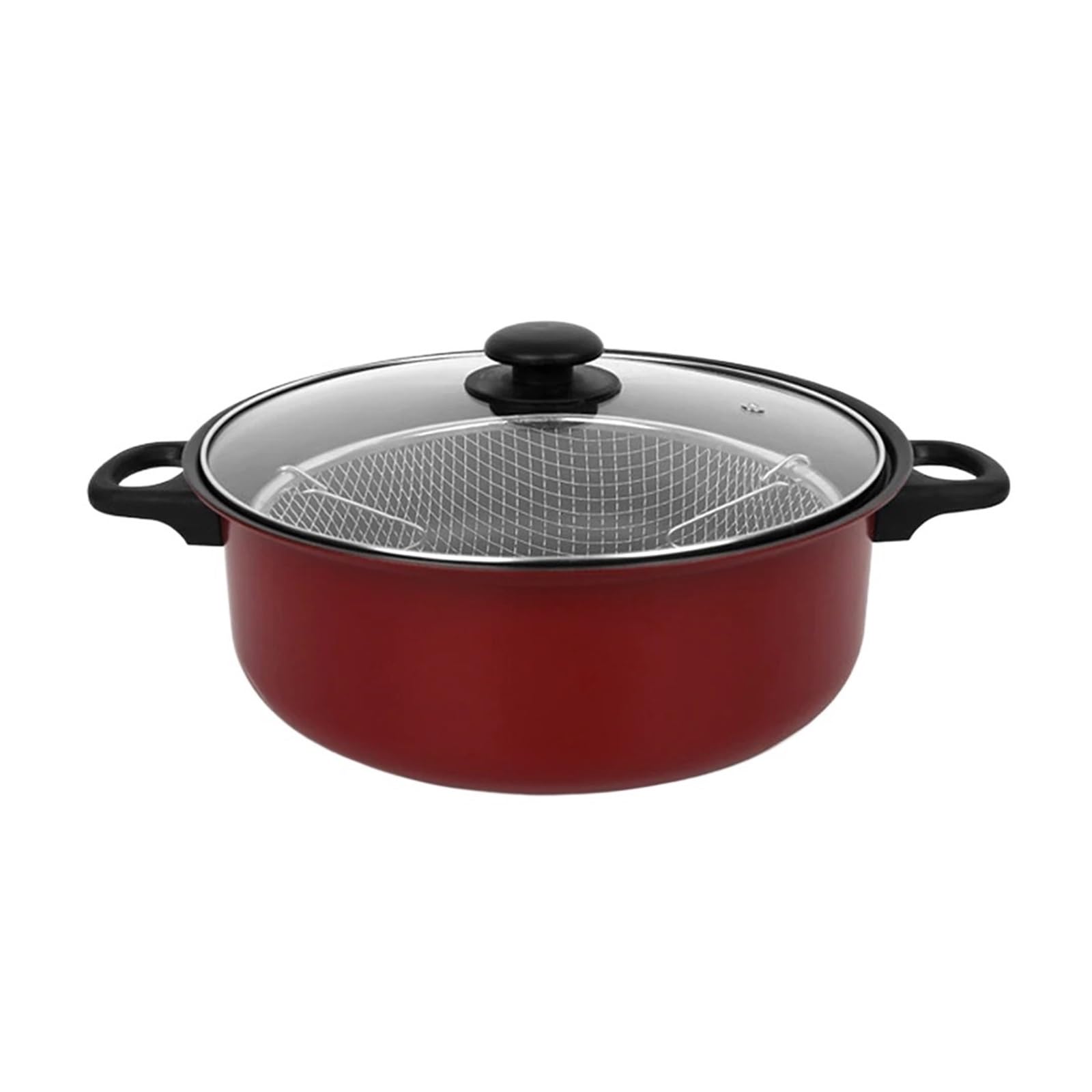 Olla For Freír, Freidora De Apartamento, Ollas Antiadherentes, Sartén For Patatas Fritas, Herramienta Cocina 24cm Calentamiento RáPido(26cm 0 3mm)