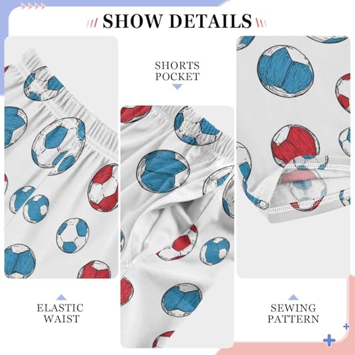 Retro Soccer Balls Lounge Pajama Pants Soft PJ Bottoms for Sleepwear Ages 6-14 Years4