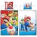 Produktbild NINTENDO Super Mario Kinder Bettwäsche Wende Motiv - Kissenbezug 80x80 + Bettbezug 135x200 cm - 100 % Baumwolle - NEU