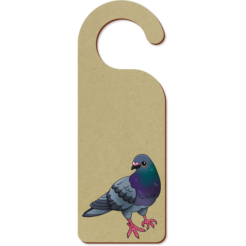 'Cute Pigeon' 200mm x 72mm Door Hanger/Sign (DH00044687)