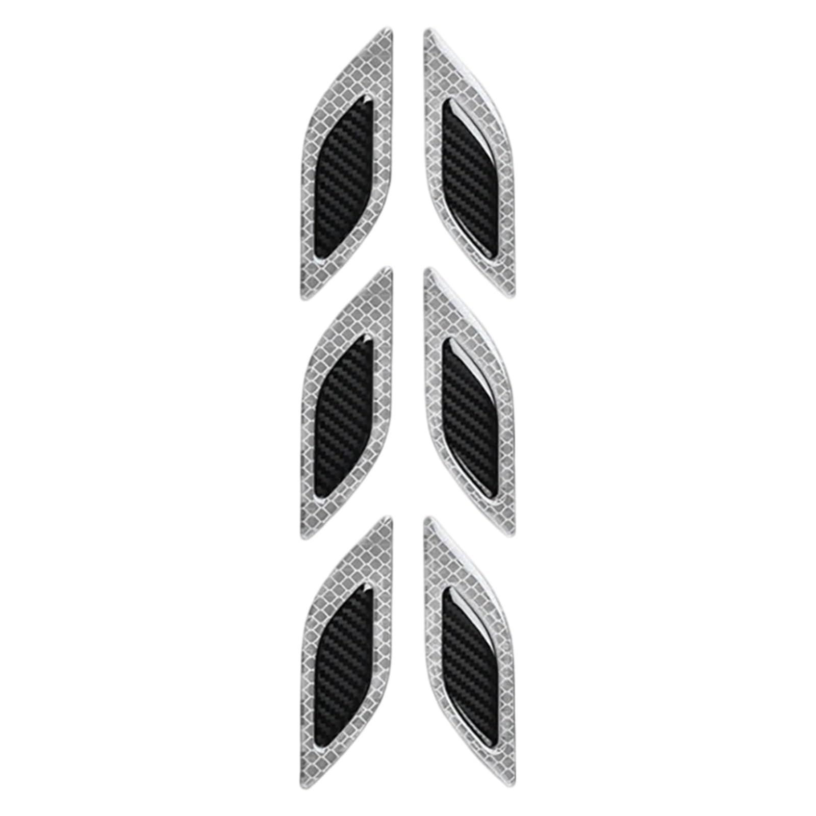 PYTAGHS Car side wing trim Car Side Vent Air Flow Fender Fake Vent Sticker Intake Auto Simulation Vents Styling(Reflective Sticker A)