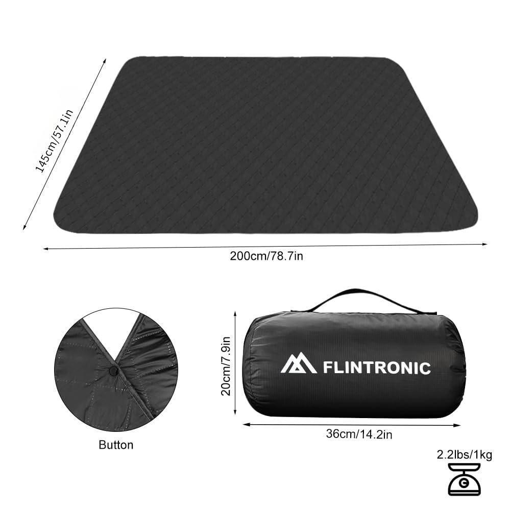 flintronic Coperta da Picnic, 145 x 200 cm Coperta Impermeabile per Esterni, Antivento, Caldo, Pieghevole Portable Picnic Stuoie per Spiaggia Campeggio Giardino, Avventura all'Aria Aperta