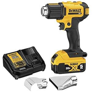 DEWALT 20V MAX Heat Gun Kit, Cordless, Up to 990 Degrees, 42 Minutes of Run Time, LED Light, Battery and Charger…