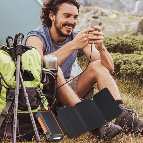 Batterie externe solaire rapide : chargeur portable induction et SOS - 2
