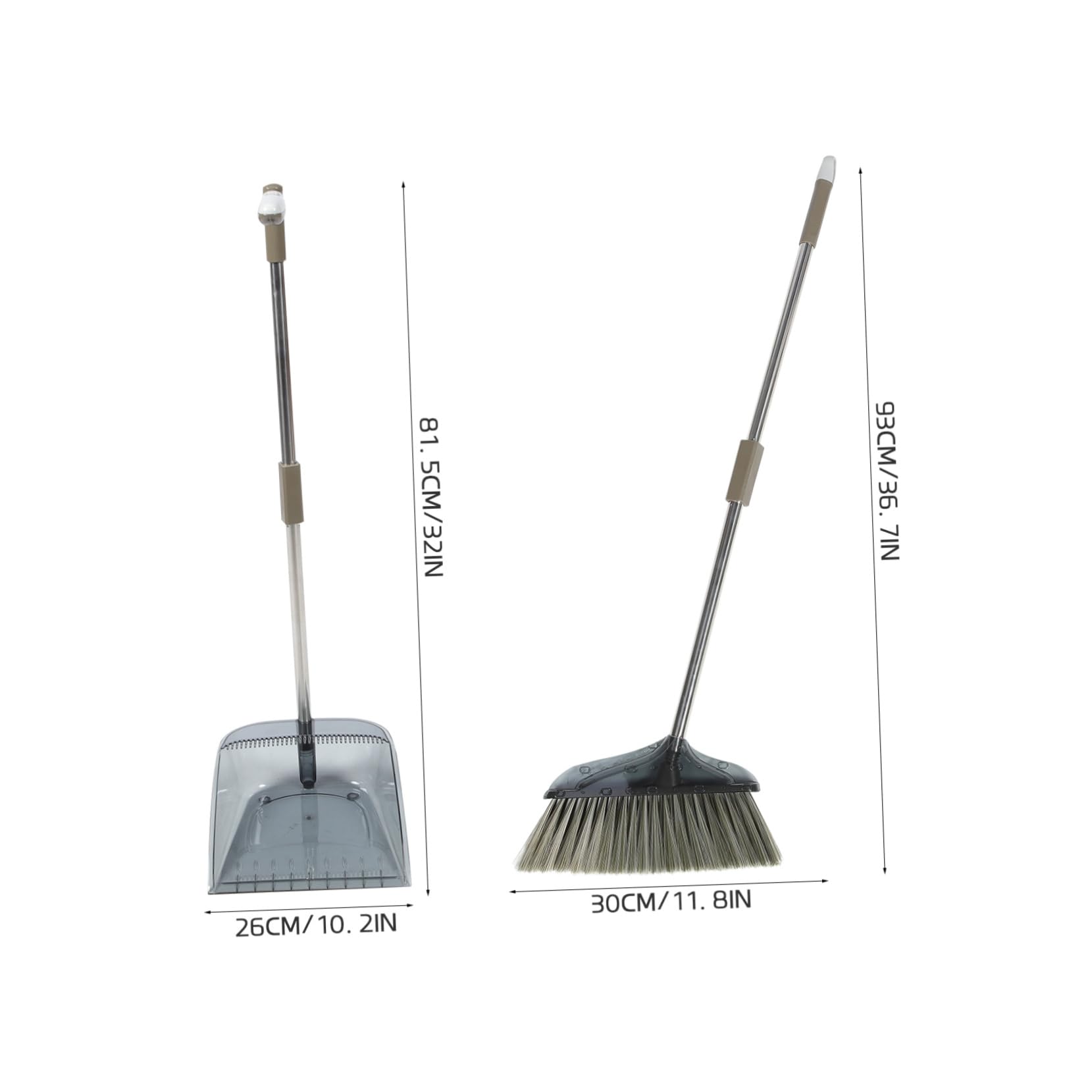 HOMOCONO Garbage Sweeping Tool Cleaning Dustpan Broom Dustpan Set Home Cleaning Device Broom Kit Random Style