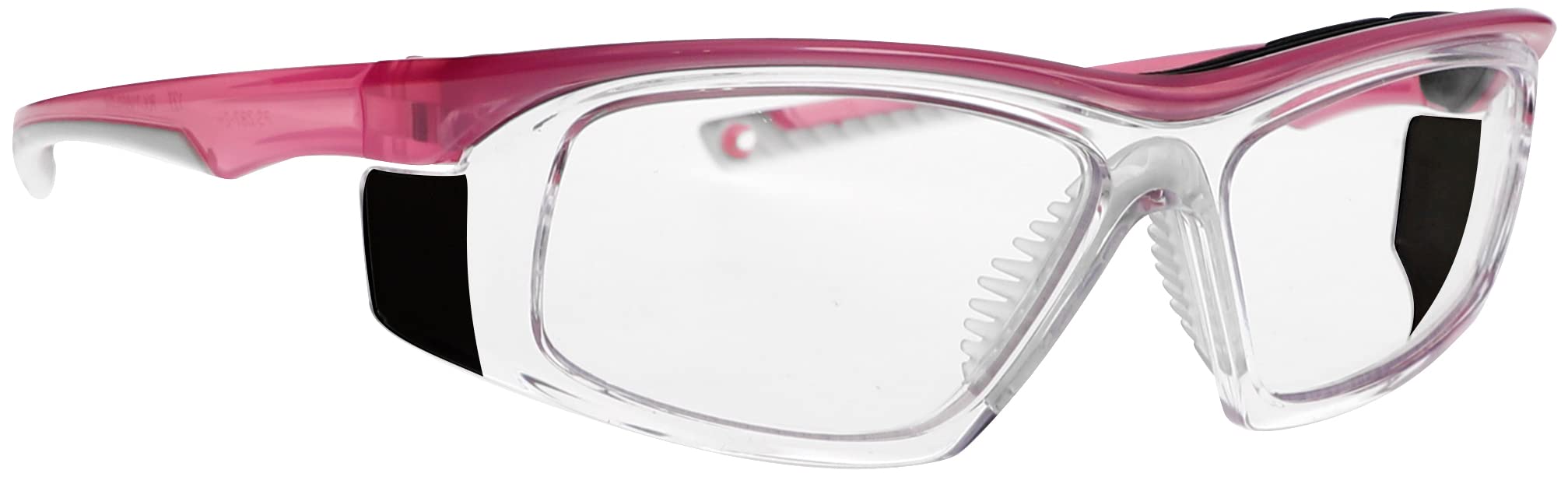 Gafas de seguridad radiológica Modelo T9559 Gafas de plomo con lentes protectoras Pb de .75 mm y protectores laterales Pb Eq de .50 mm en elegante marco de nylon (rosa)