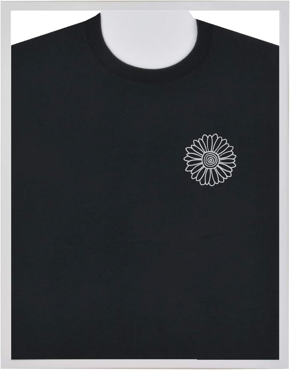 Large T-shirt Frame White Glass NT003