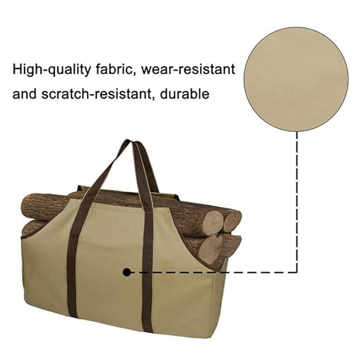 Log Storage Holder Canvas Brennholz Tasche Durable Feuer Tote Outdoor Portable Organizer Tote Bag - B – Bild 4