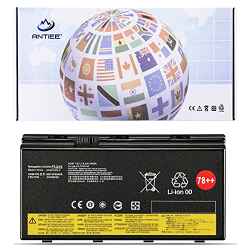 Image of ANTIEE 00HW030 SB10F46468 78++ 78+ Laptop Battery Replacement for Lenovo ThinkPad P70 20ER 20ES, ThinkPad P71 20HK Series Notebook 01AV451 4X50K14092 5B10W13950 15V 96Wh 6400mAh 8-Cell