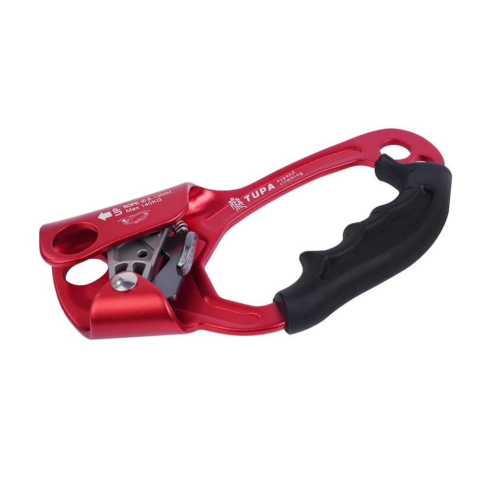 Left Hand Ascender Rope Clamp for 8-12mm Rope Rock Climbing Arborist Rappelling Gear