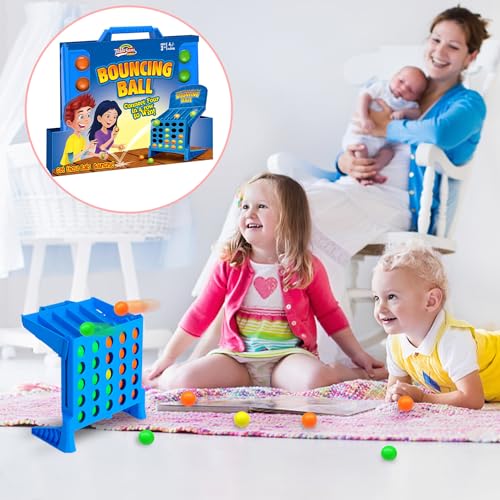 Graplan 4 Gewinnt Flip Klassische Brettsp 4 Gewinnt Action Bälle Bouncing Ball Tischspiel für Hüpfbälle Erwachsene Brettspiele Kinder Interaktive Geburtstagsfeier Spiele