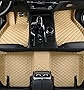 ARAAO Custom Car Floor mat for Cadillac ATS CT6 DTS SRX CTS Escalade STS XT4 XT5 XT6 XTS Coupe Sedan SUV 2002-2023 Waterproof Car Carpets Logo (Beige)