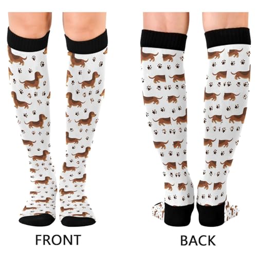 Wusikd Cow Milk Compression Socks for Women and Men Circulation Cow Print Long Socks for Athletic Running 22