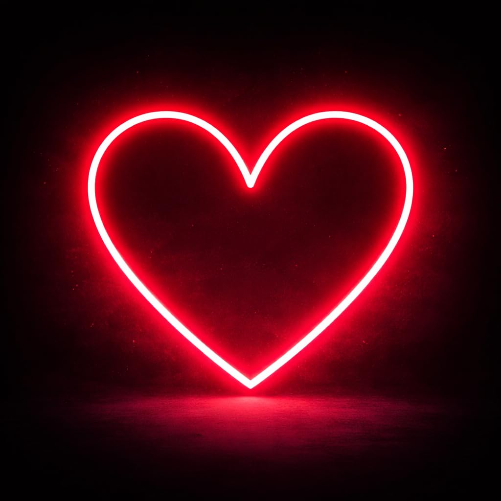 Neon Sign Board for Bedroom, Living Room, Gaming Room Decor, for Birthday and Anniversary (Heart)