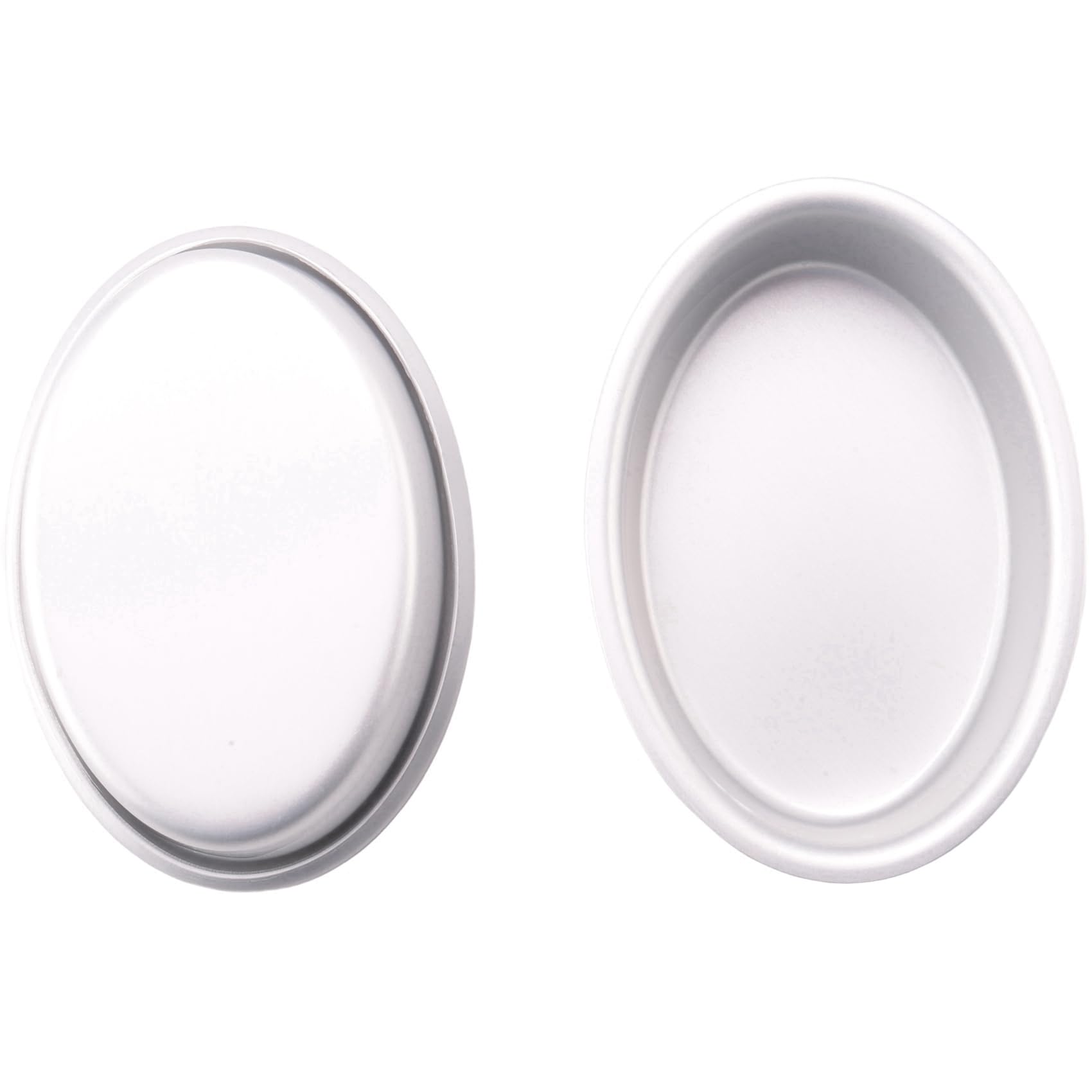 60 StüCk Mini Oval Ei Form Aluminium Legierung Metall KäSe Pfanne Kuchen Form Brot Form Torten Halter Pudding Gelee