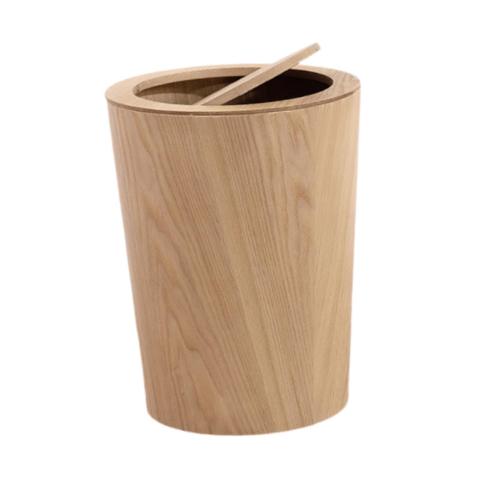 Poubelle Minimaliste en Bois avec Couvercle, d'inspiration